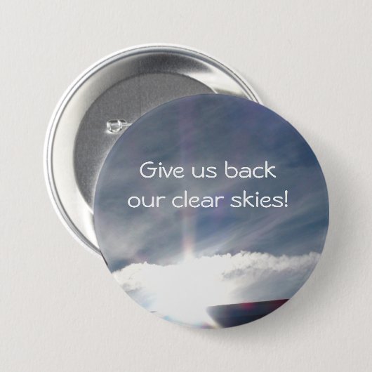 Button tegen Chem Trail (Voorkant /achterkant)