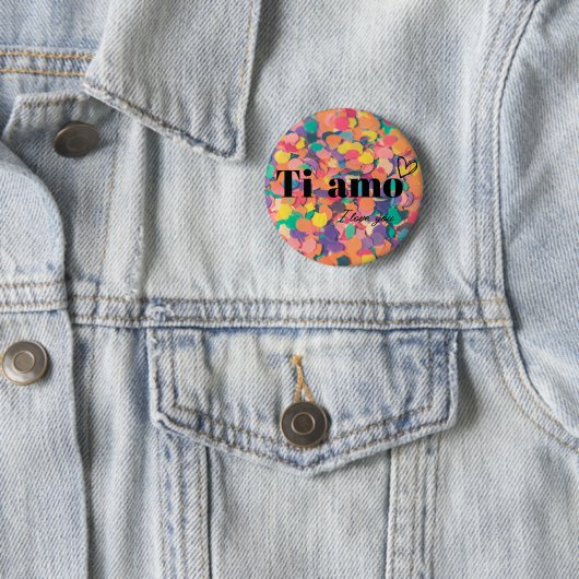 Button Ti Amo met een hart (In situ)