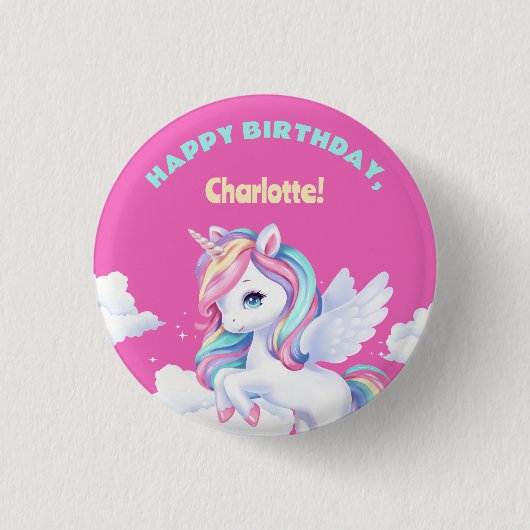 Button to a magical birthday party. (Voorkant)