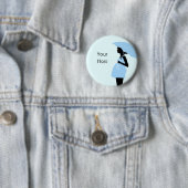 Button "Uw host" Baby shower [blauw] (In situ)