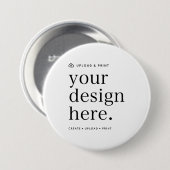 Button Uw Ontwerp Upload 3" Ronde (Voorkant /achterkant)