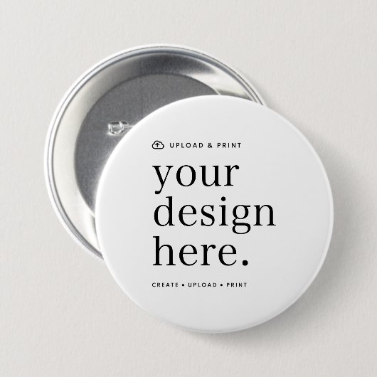 Button Uw Ontwerp Upload 3" Ronde (Voorkant /achterkant)