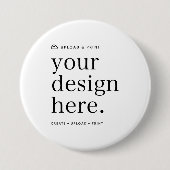 Button Uw Ontwerp Upload 3" Ronde (Voorkant)
