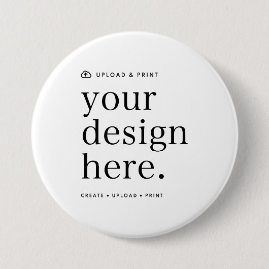 Button Uw Ontwerp Upload 3" Ronde (Voorkant)