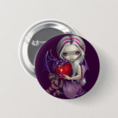 Button "Valentijn Dragon" (Voorkant /achterkant)