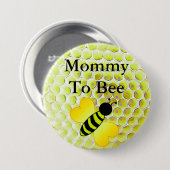 Button van Baby shower van mama tot bijen (Voorkant /achterkant)