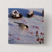 Button van Chickadee Winter (Voorkant)
