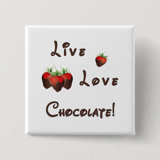 Button van chocolade-aardbei (Voorkant)