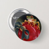Button van de boomkikkervisfeestdag (Voorkant /achterkant)