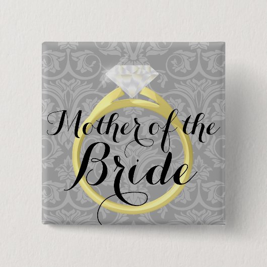 Button van de Bride Ring Wedding Party (Voorkant)