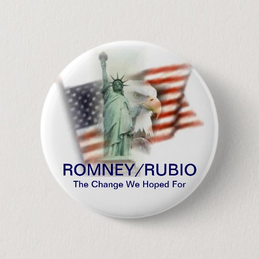 Button van de campagne Romney/Rubio Election 2012 (Voorkant)