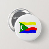 Button van de Comoren Vlag (Voorkant /achterkant)