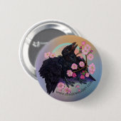 Button van de Fledgling Crow (Voorkant /achterkant)