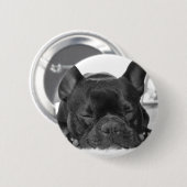 Button van de Franse Bulldog Round (Voorkant /achterkant)