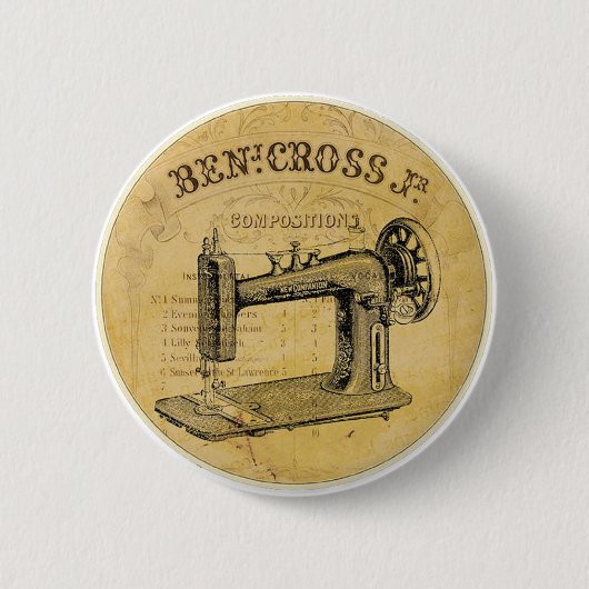  Button van de Franse naaimachine (Voorkant)