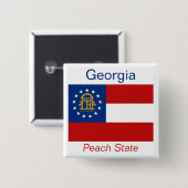 Button van de Georgische vlag (Voorkant /achterkant)