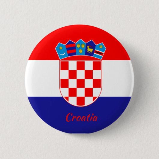 Button van de Kroatische vlaggenronde (Voorkant)