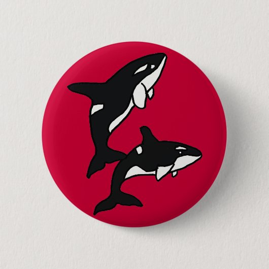 Button van de "Leaping Killer Whale" (Voorkant)