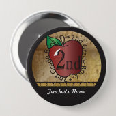 Button van de leerkracht, tweede klas (Voorkant /achterkant)