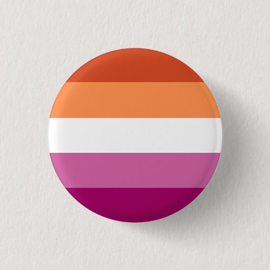 Button van de Lesbische Pride (Oranje/Roze) (Voorkant)