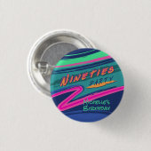 Button van de partij van de oude jaren negentig (Voorkant /achterkant)