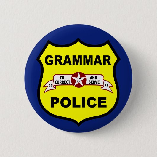 Button van de politie van Grammar (Voorkant)