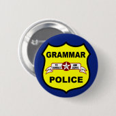 Button van de politie van Grammar (Voorkant /achterkant)