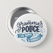 Button van de politie van Grammar (Voorkant /achterkant)