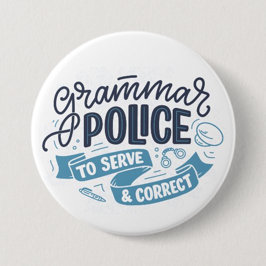 Button van de politie van Grammar (Voorkant)