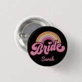 Button van de  regenboog Birde Maid Badge (Voorkant /achterkant)