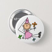 Button van de roze koninklijke prinses (Voorkant /achterkant)