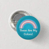 Button van de transgenderregenboogpride (Voorkant /achterkant)