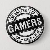 Button van de Universiteit van Gamers Funny (Voorkant)