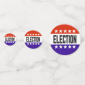 Button van de verkiezingen confetti (Voorkanten)