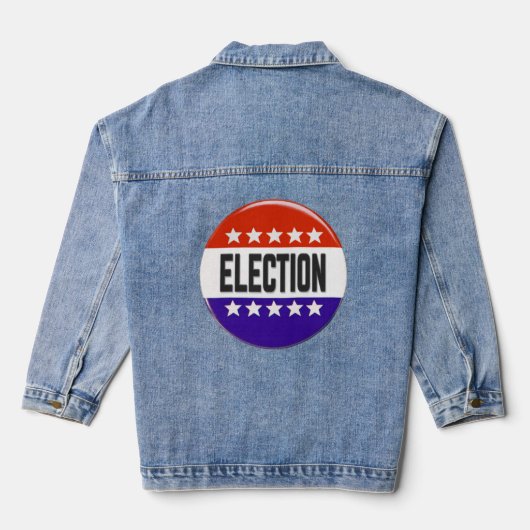 Button van de verkiezingen denim jacket (Achterkant)