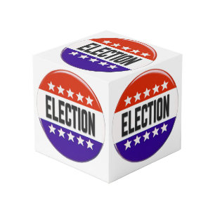 Button van de verkiezingen kubus