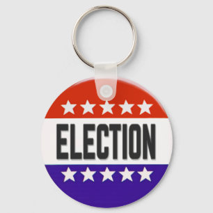 Button van de verkiezingen sleutelhanger