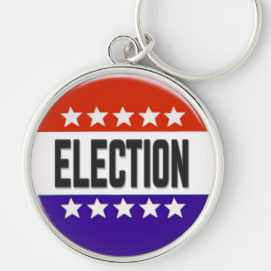 Button van de verkiezingen sleutelhanger