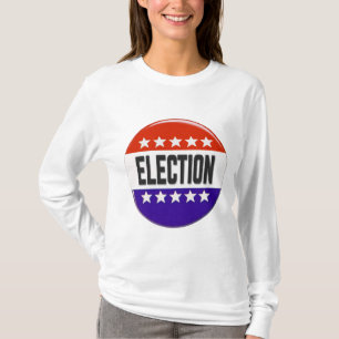 Button van de verkiezingen t-shirt