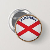 Button van de vlag van de staat Alabama (Voorkant /achterkant)