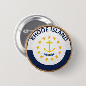 Button van de vlag van Rhode Island (Voorkant /achterkant)