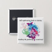 Button van de vlinder. Inspiratie is bij jou. (Voorkant /achterkant)