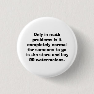 Button van de Wiskunde van watermeloenen