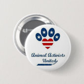 Button van dierenactivisten (Voorkant /achterkant)
