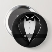 Button van Groom Wedding Party (Voorkant /achterkant)