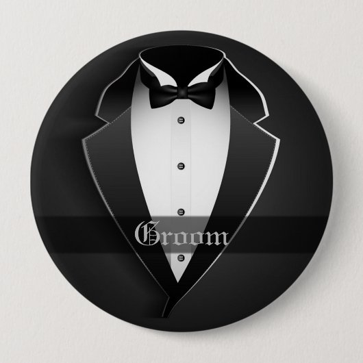 Button van Groom Wedding Party (Voorkant)