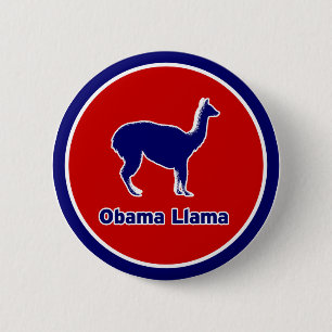 Button van het Overzicht van de Lama van Obama de