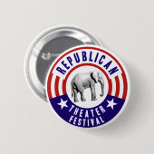  Button van het Republikeinse theaterfestival (Voorkant /achterkant)