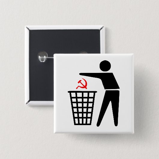 Button van het vuilcommunisme (Voorkant /achterkant)