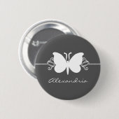 Button van karkoolvlinder (Voorkant /achterkant)
